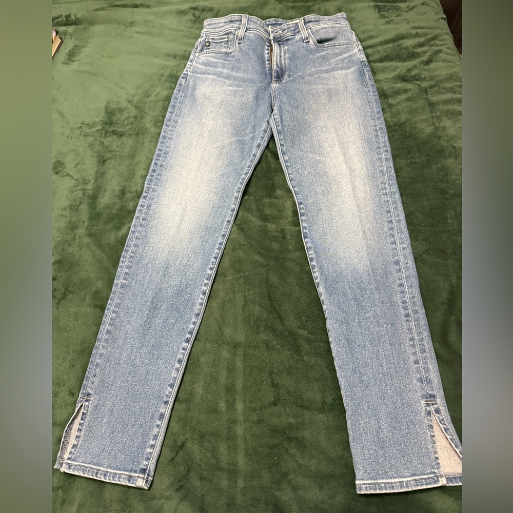 Ag Adriano Goldschmied Blue Straight Leg Jeans